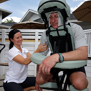 Take a break from the course and enjoy a complementary massage
