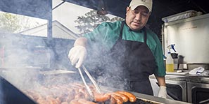 Fresh Georgia Slaw, hot boiled peanuts and roasted corn are just a few of the sides on the BBQ Buffet